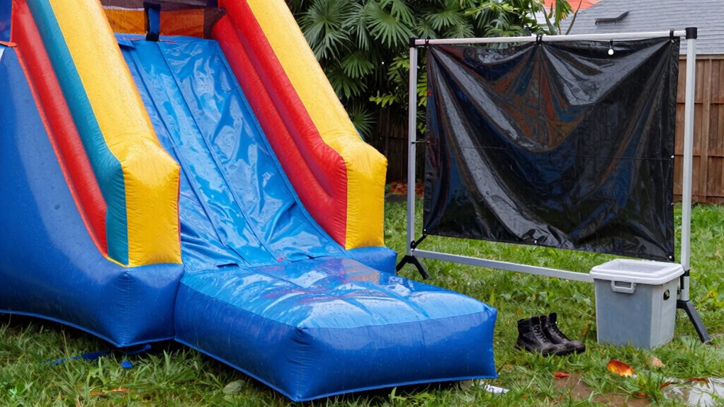 inflatables safety during rain