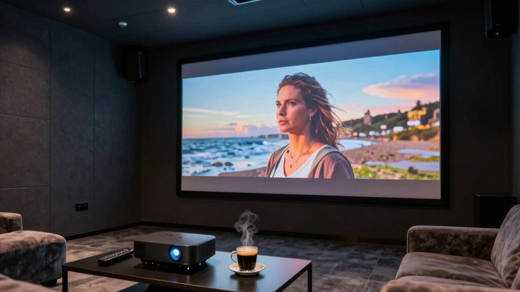 optimal projector placement distance