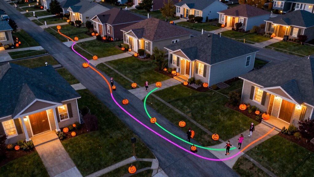 plan efficient safe trick or treat routes