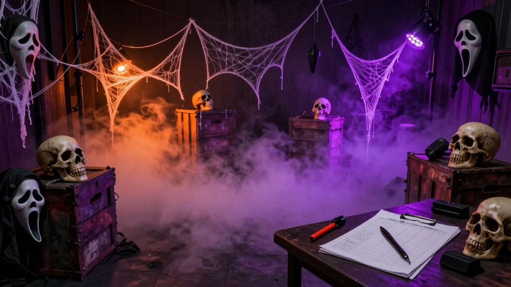 professional haunted house setup
