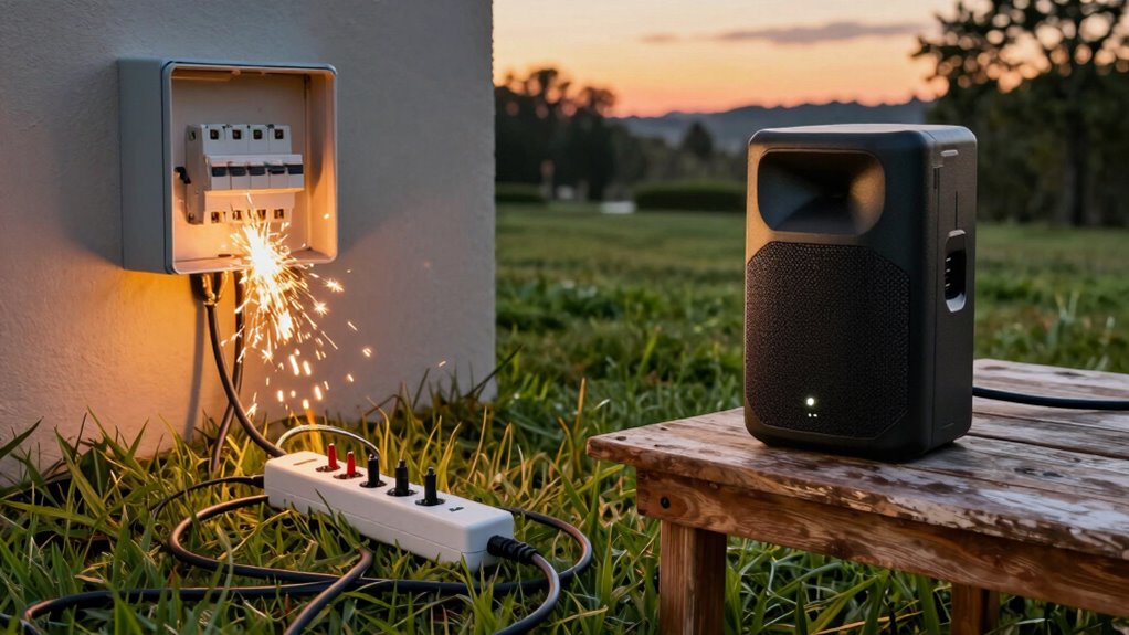 proper outdoor audio power