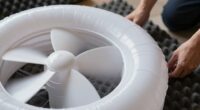 reduce inflatable fan noise