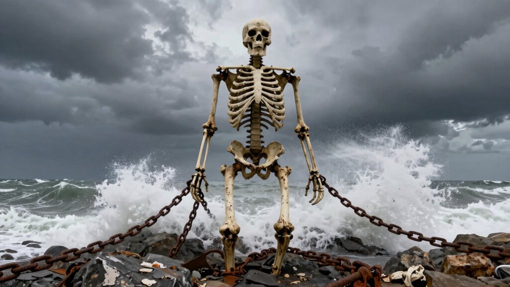 Windproof a Giant Skeleton: The Anchoring Method That Works 2 secure outdoor skeleton setup