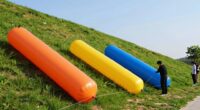 securing inflatables on slopes