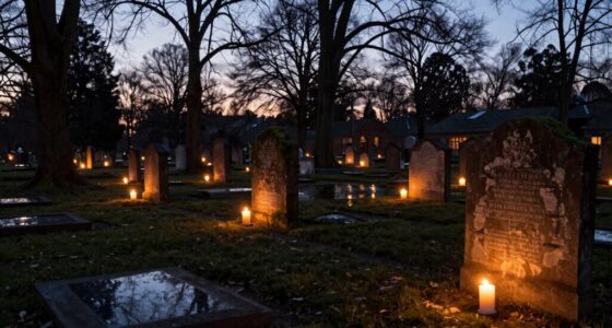 serene candlelit cemetery tradition