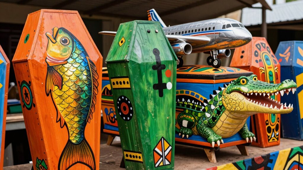 Ghana’s Fantasy Coffins: The Art Tradition That Looks Like Halloween 3 vibrant cultural funeral artistry