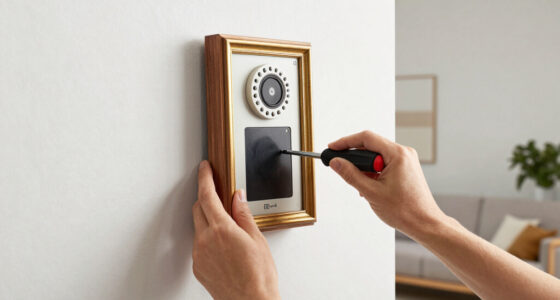 A Simple Gilded Frame Turned An Ugly Intercom Into A Conversation Starter