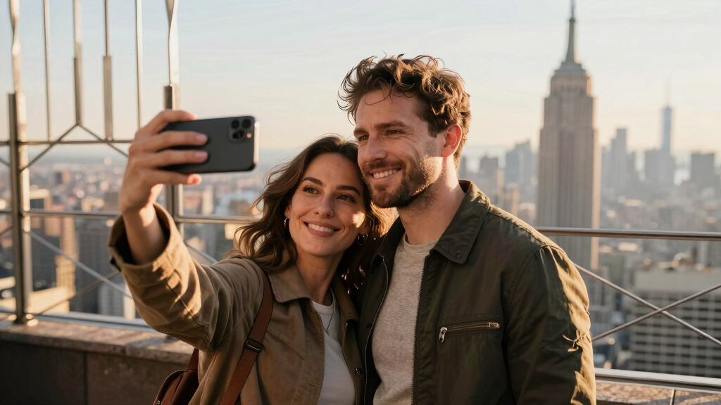 Couple On Empire State Building