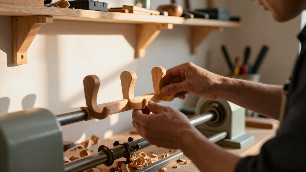 How I Made These Designer-Worthy Coat Hooks On A Lathe