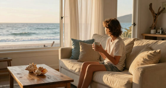 This Seaside Living Room Was Once a Rental — Now Is a Cozy Space for a Family of 5