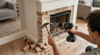 They Removed The Living Room’s Brick Fireplace — And They Don’t Regret It