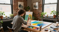 This 500-Square-Foot Studio Doubles As An Artist's Home And Workspace