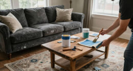 A Dark And Dated Living Room Gets A Dramatic Designer Makeover