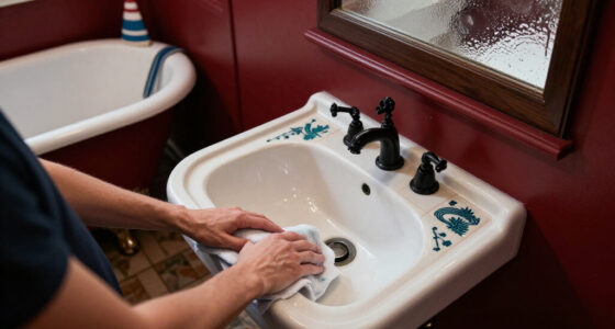 A Tiny Bathroom Went From Grimy To Cozy After A "Gothic-Aquatic" Redo