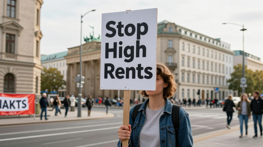 Protest Against High Rents Ahead Of Berlin Election