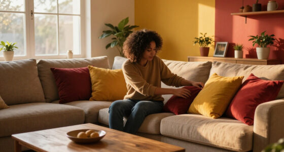 They Took A Risk On Mustard And Red — It Completely Changed This Living Room
