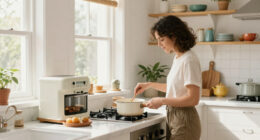 This Kitchen Was Straight Out Of The '70S Until A Cozy All-White Redo