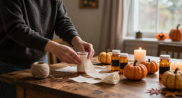 Cover Old Prescription Bottles To Create Creepy Halloween Decor On A Budget