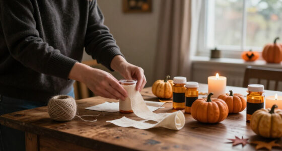 Cover Old Prescription Bottles To Create Creepy Halloween Decor On A Budget