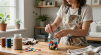 Savvy Upcyclers Transform Old Glass Jars Into A Sewing Kit With An Impressive DIY