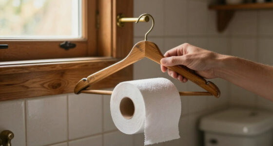 Skip Traditional Toilet Paper Holders: Grab A Hanger For Rustic Charm