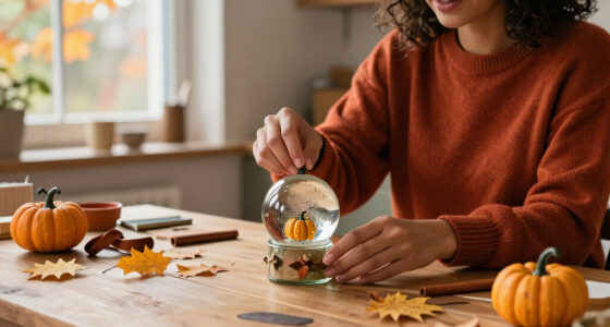 Transform Plain Glass Jars Into Fall-Inspired Snow Globes With A Whimsical DIY