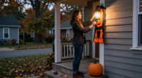 Turn Any Porch Light Into A Spooky Halloween Display With An Easy DIY