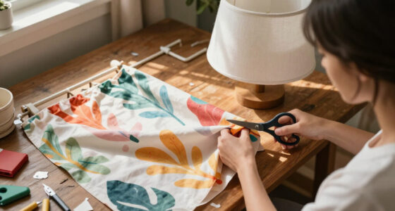 Woman Transforms Shower Curtains Into A Stunning Custom Lampshade